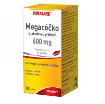 WALMARK Megacéčko vitamín C 600 mg jahodová příchuť 100 tablet