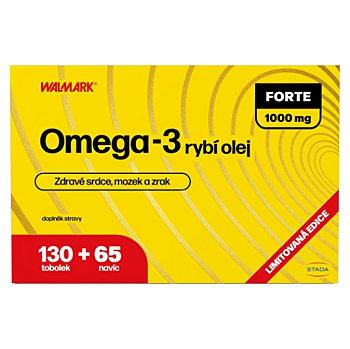 WALMARK Omega 3 forte 1000 mg 130 + 65 tobolek NAVÍC (Omega 3 a rybí olej) - Vícesložkové