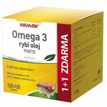 WALMARK Omega 3 rybí olej FORTE 120+120 tobolek