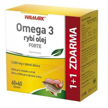 WALMARK Omega 3 rybí olej FORTE 60+60 tobolek