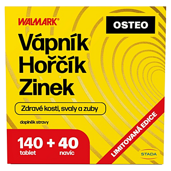 WALMARK Vápník Hořčík Zinek Osteo 140 + 40 tablet NAVÍC (Na kosti) - Vícesložkové