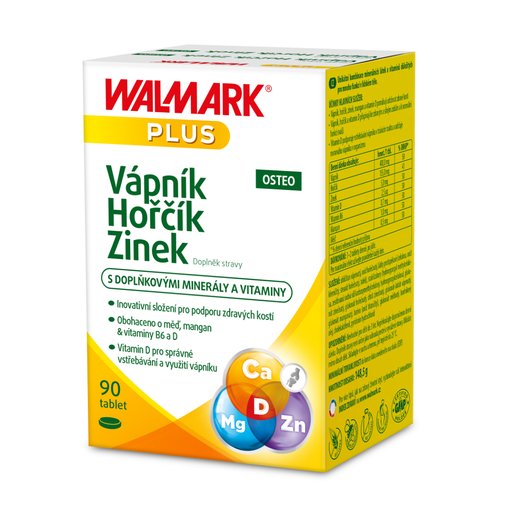 E-shop WALMARK Vápník Hořčík Zinek Osteo 90 tablet