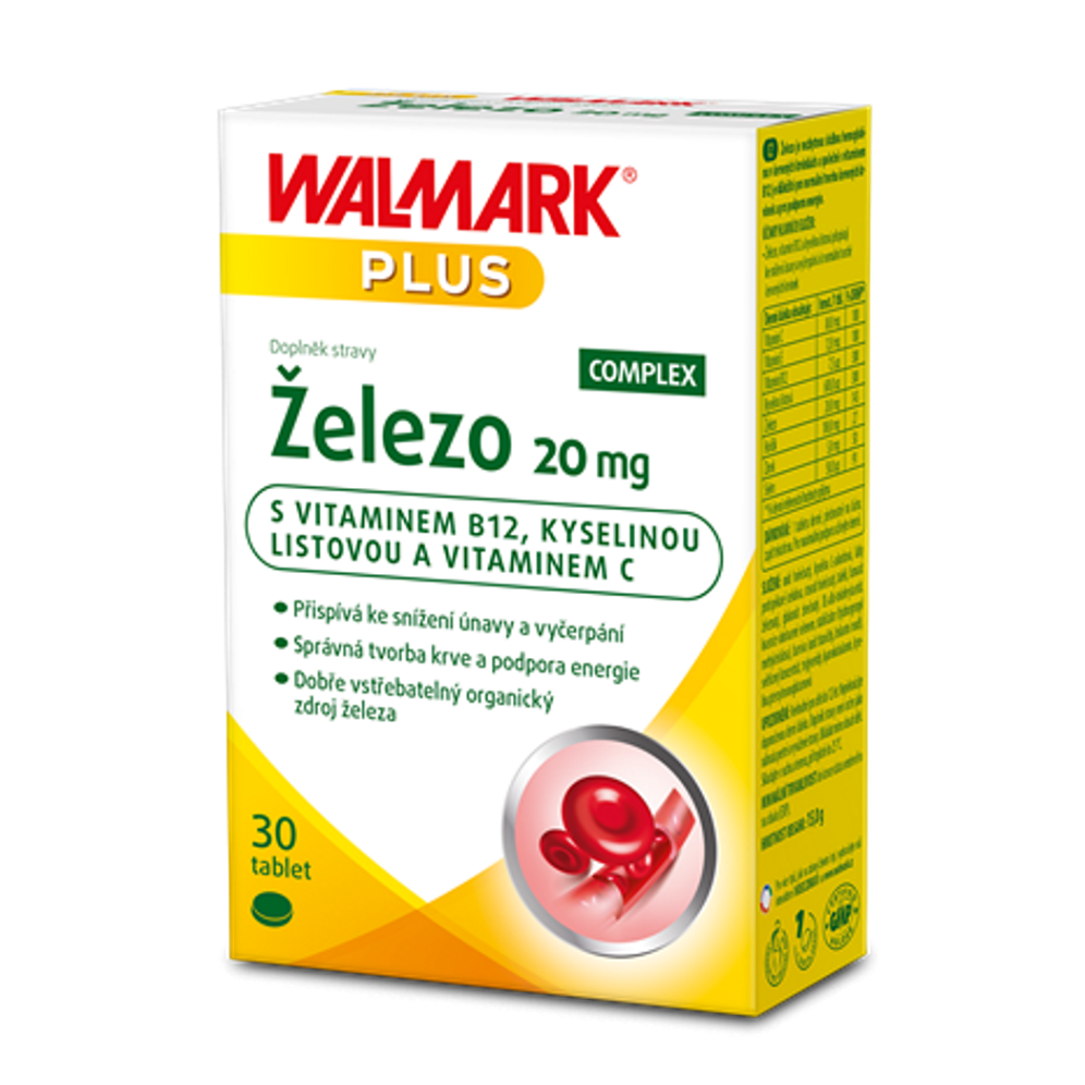 WALMARK Železo 20 mg 30 tablet