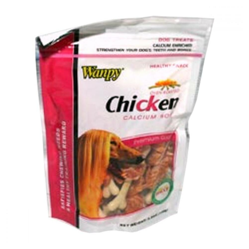 Levně Wanpy Dog pochoutka Bone Chicken + Calcium 100g