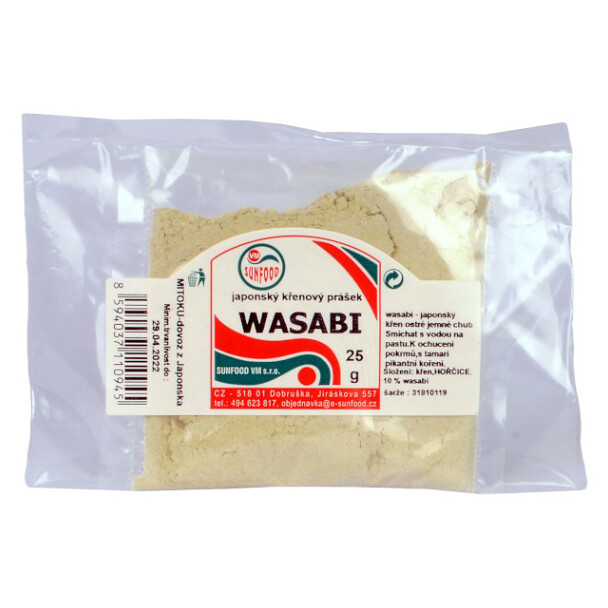 Levně SUNFOOD Wasabi 25 g