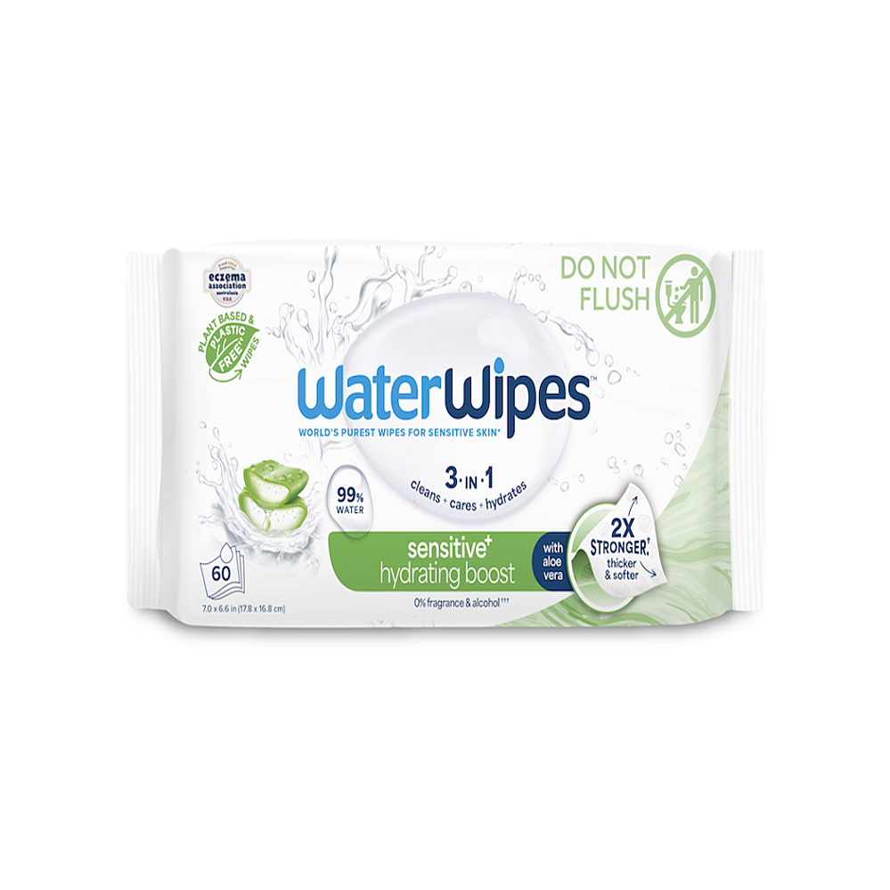 Waterwipes Hydrating Clean ubrousky vlhčené bez obsahu plastů