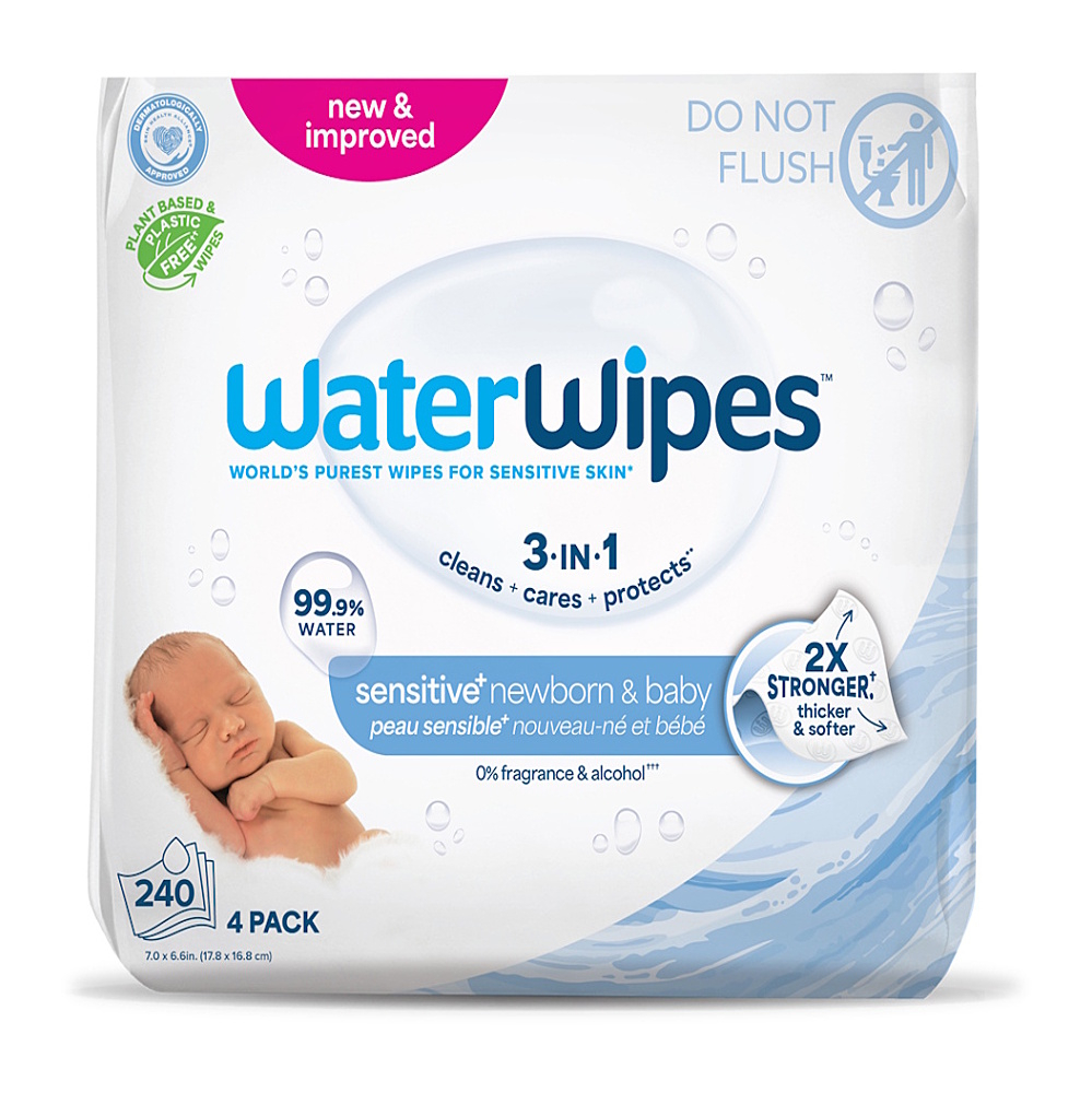 WATERWIPES Ubrousky vlhčené Newborn&Baby 3in1 240 kusů