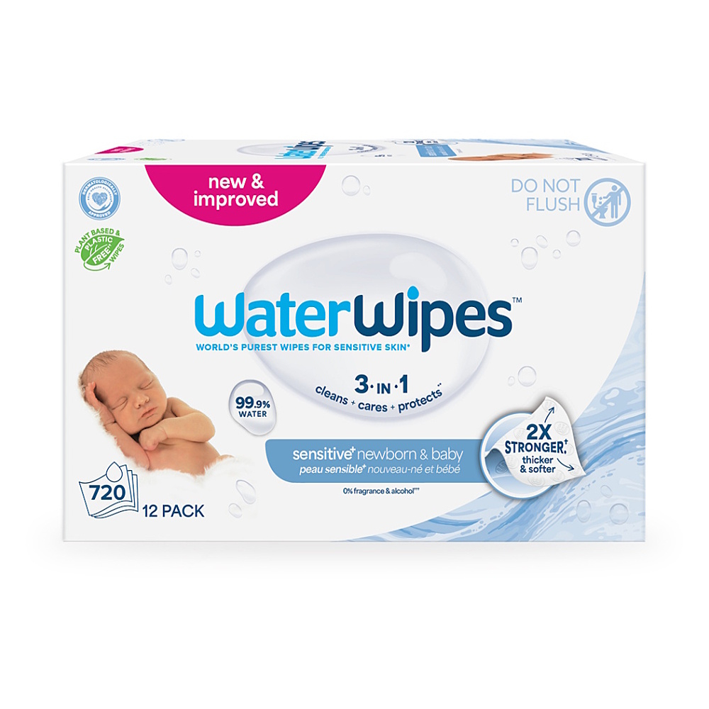 WATERWIPES Ubrousky vlhčené Newborn&Baby 3in1 720 kusů