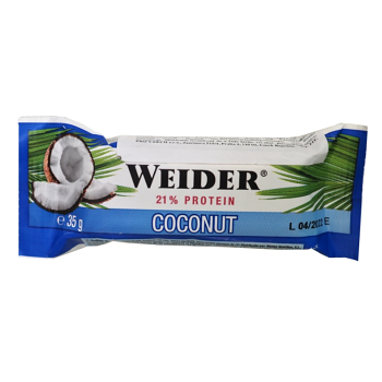 WEIDER 21% protein bar energetická tyčinka příchuť kokos 35 g