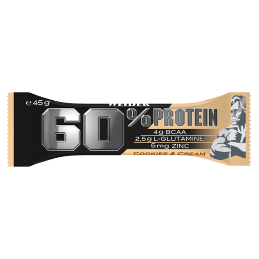 Levně WEIDER 60% Protein bar příchuť cookies cream 45 g