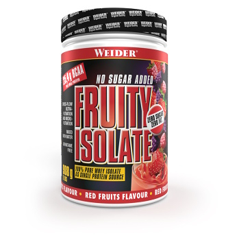WEIDER Isolate 100% pure whey red fruit proteinový prášek 908 g (Nad 86 % bílkovin)