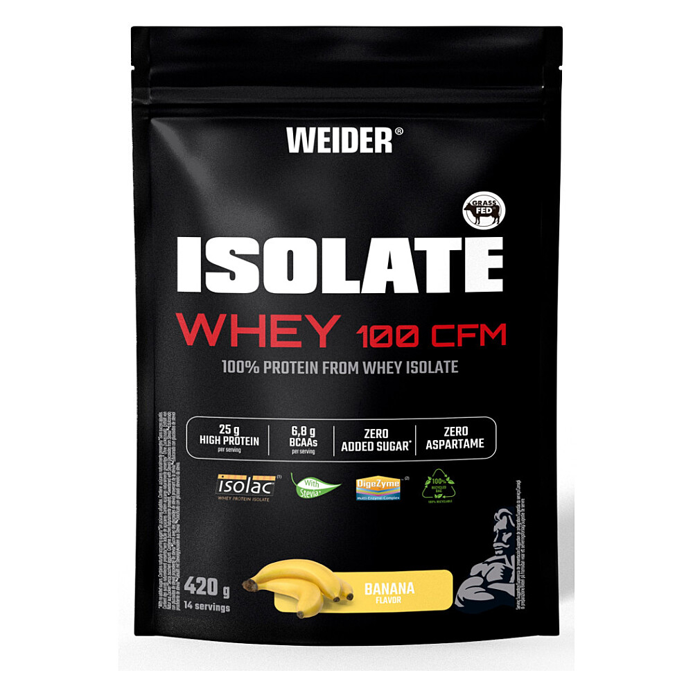 Weider Isolate Whey 100 CFM syrovátkový izolát příchuť Banana 420 g