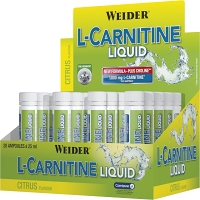WEIDER L-Carnitine Liquid koncentrát - spalovač tuku Citrus ampule 25 ml