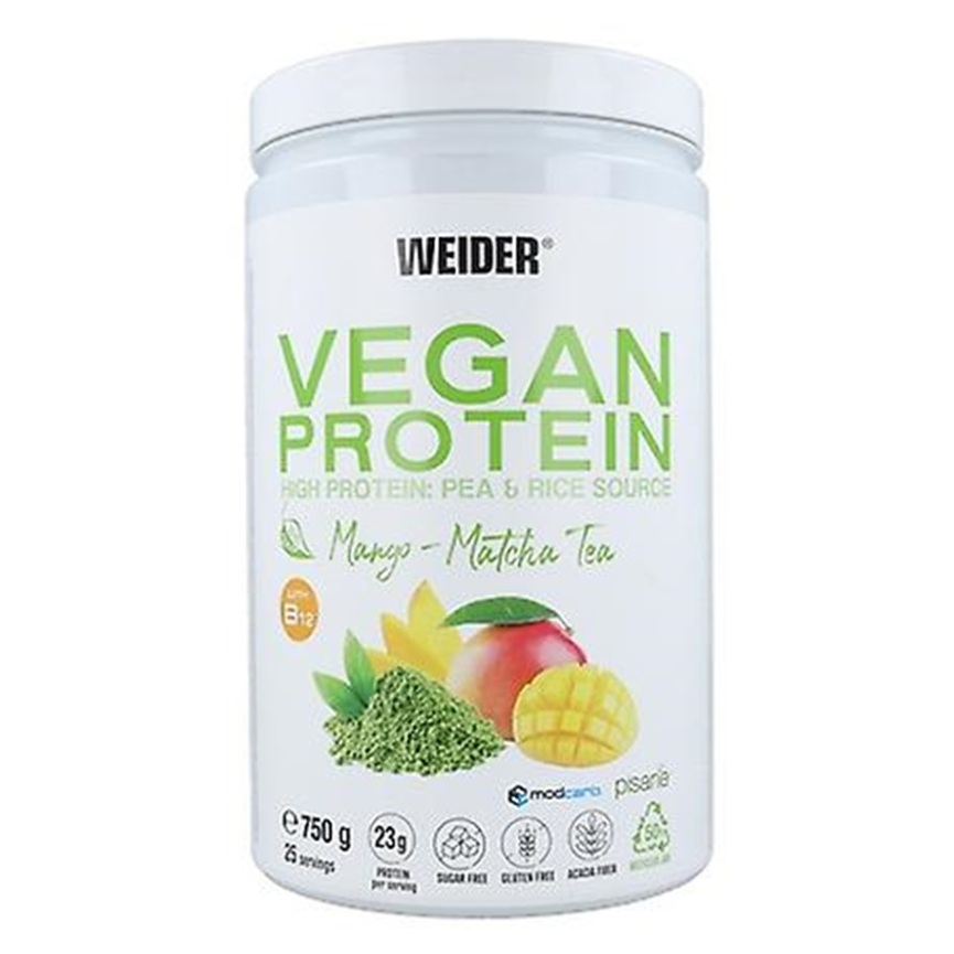 Levně WEIDER Vegan protein příchuť mango a matcha tea 750 g