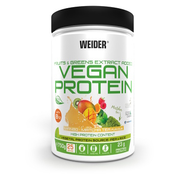 WEIDER Vegan protein příchuť mango a matcha tea 750 g (Vícesložkové proteiny) - Instantní