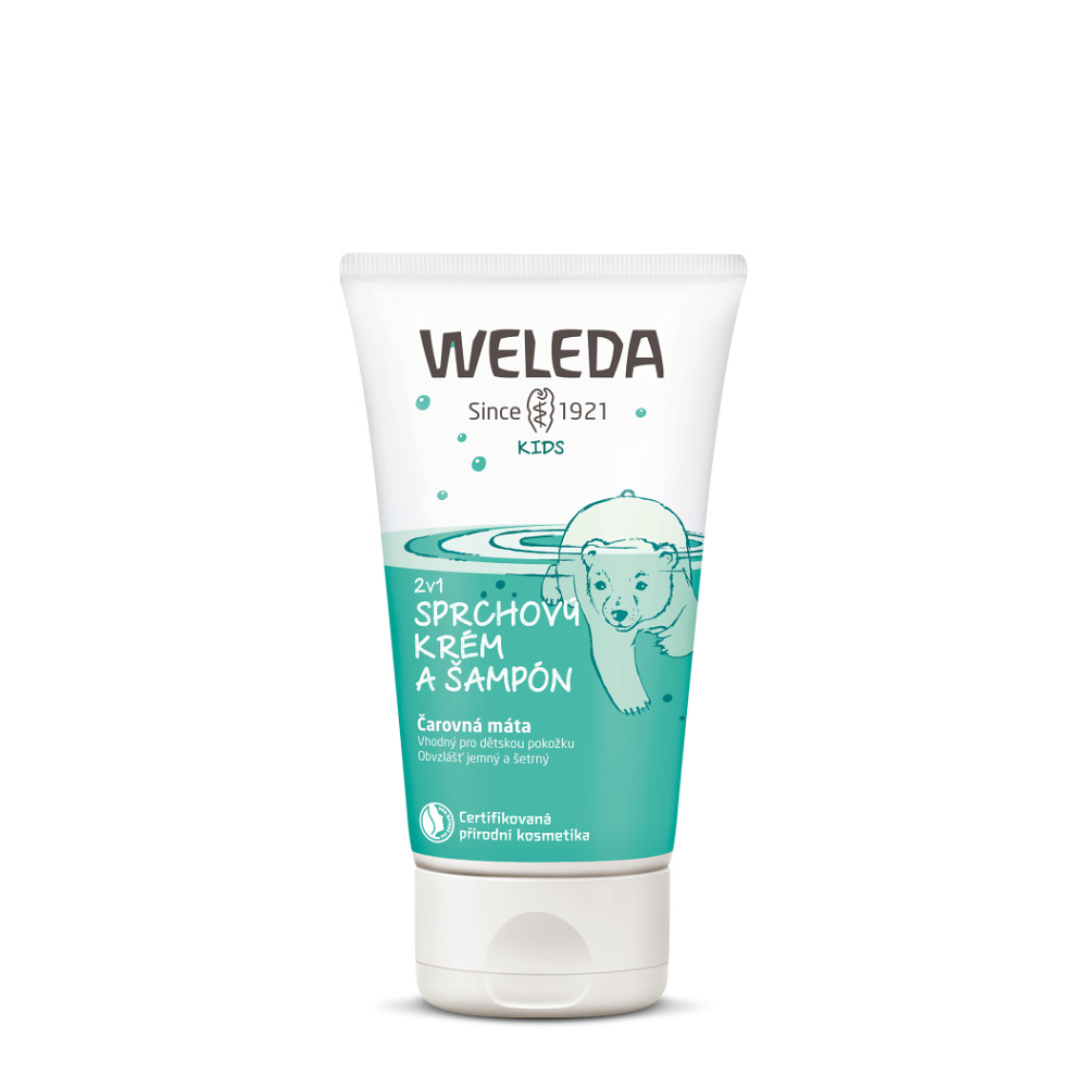 E-shop WELEDA 2v1 Sprchový krém a šampon Čarovná máta 150 ml