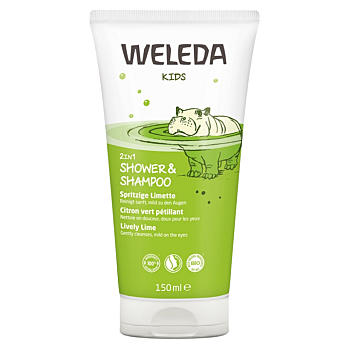 WELEDA 2v1 Sprchový krém a šampon veselá limetka 150 ml (Mýdla a sprchové gely pro děti) - Čistící, Pěnivé