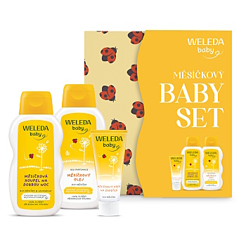 WELEDA Dárkové balení krabička měsíčkový baby set 3 kusy (Dětské kosmetické sady) - Přírodní