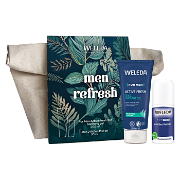WELEDA Dárkové balení taštička men refresh (Kosmetické balíčky) - Dermokosmetika, Čistící, Ochranný, Přírodní