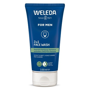 WELEDA For Men 2v1 Čistící gel na obličej a vousy 100 ml