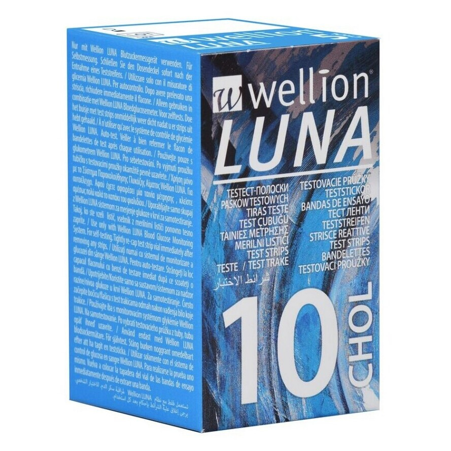 Levně WELLION Luna testovací proužky cholesterol 10 kusů