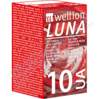 Wellion LUNA testovací proužky pro měření kyseliny močové 10 kusů