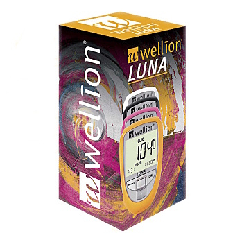 WELLION LUNA TRIO Glukometr set, Barva: Bílá (Testovací proužky) - Na cukr
