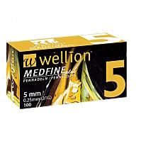 WELLION MEDFINE PLUS Jehly pro inzulinová pera 31 G x 5 mm 100 kusů