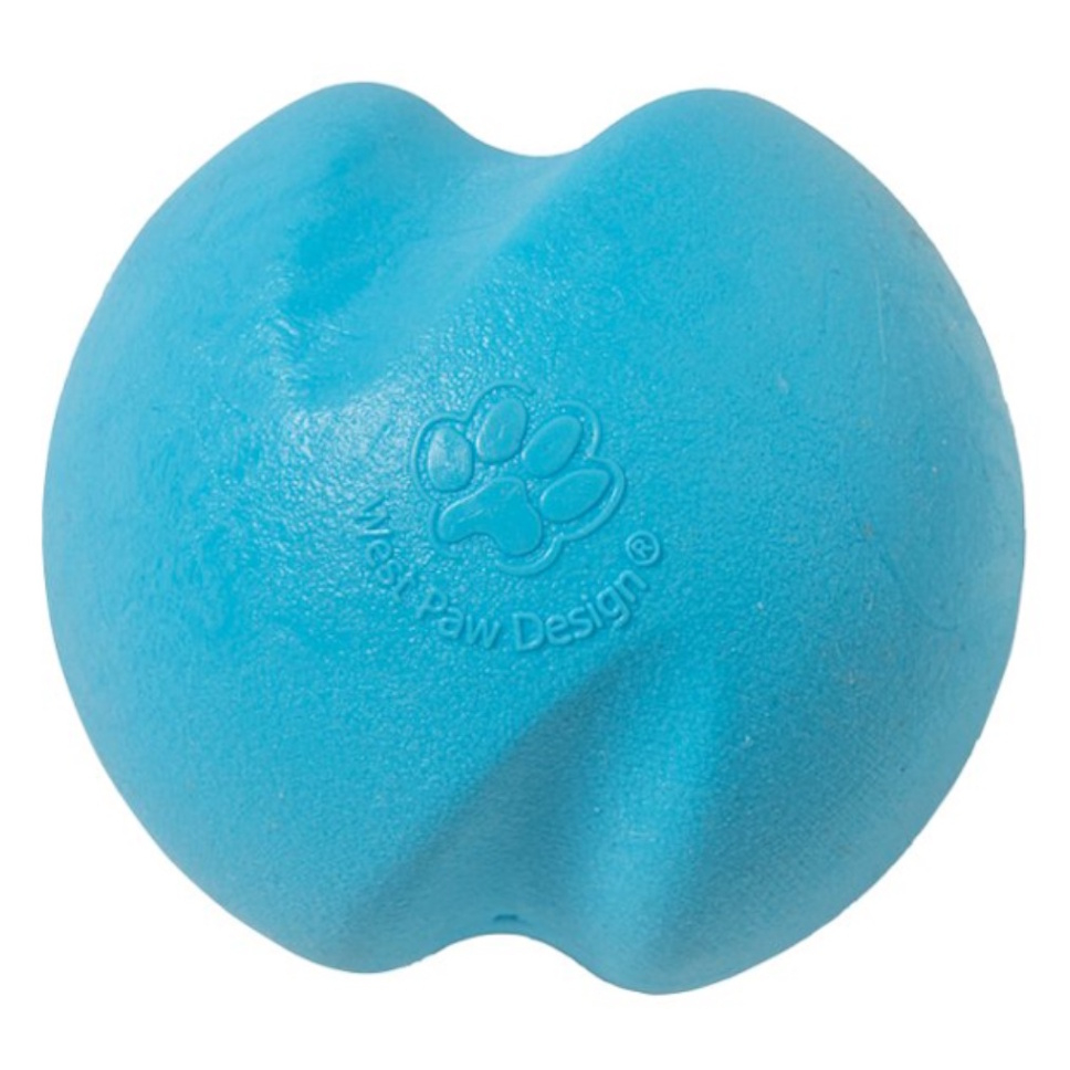 Levně WEST PAW Zogoflex Jive Large Aqua blue házecí míček pro psy 8 cm