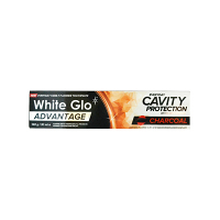 WHITE GLO Advantage charcoal zubní pasta bělící 140 g