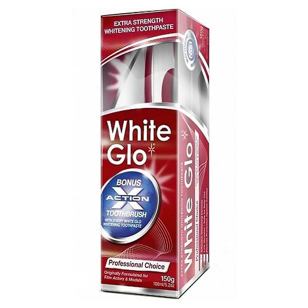 E-shop WHITE GLO Profesionální bělicí zubní pasta 150 g plus kartáček na zuby a mezizubní kartáčky