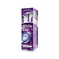 WHITE GLO Profesionální bělicí zubní pasta 150 g plus kartáček na zuby a mezizubní kartáčky