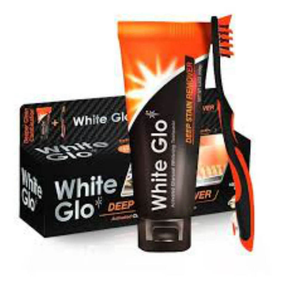 E-shop WHITE GLO Profesionální bělicí zubní pasta CHARCOAL 150 g + kartáček na zuby