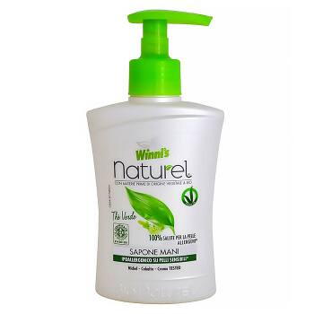 WINNI´S NATUREL Sapone Mani Thé Verde – hypoalergenní tekuté mýdlo na ruce se zeleným čajem a aloe vera 250 ml