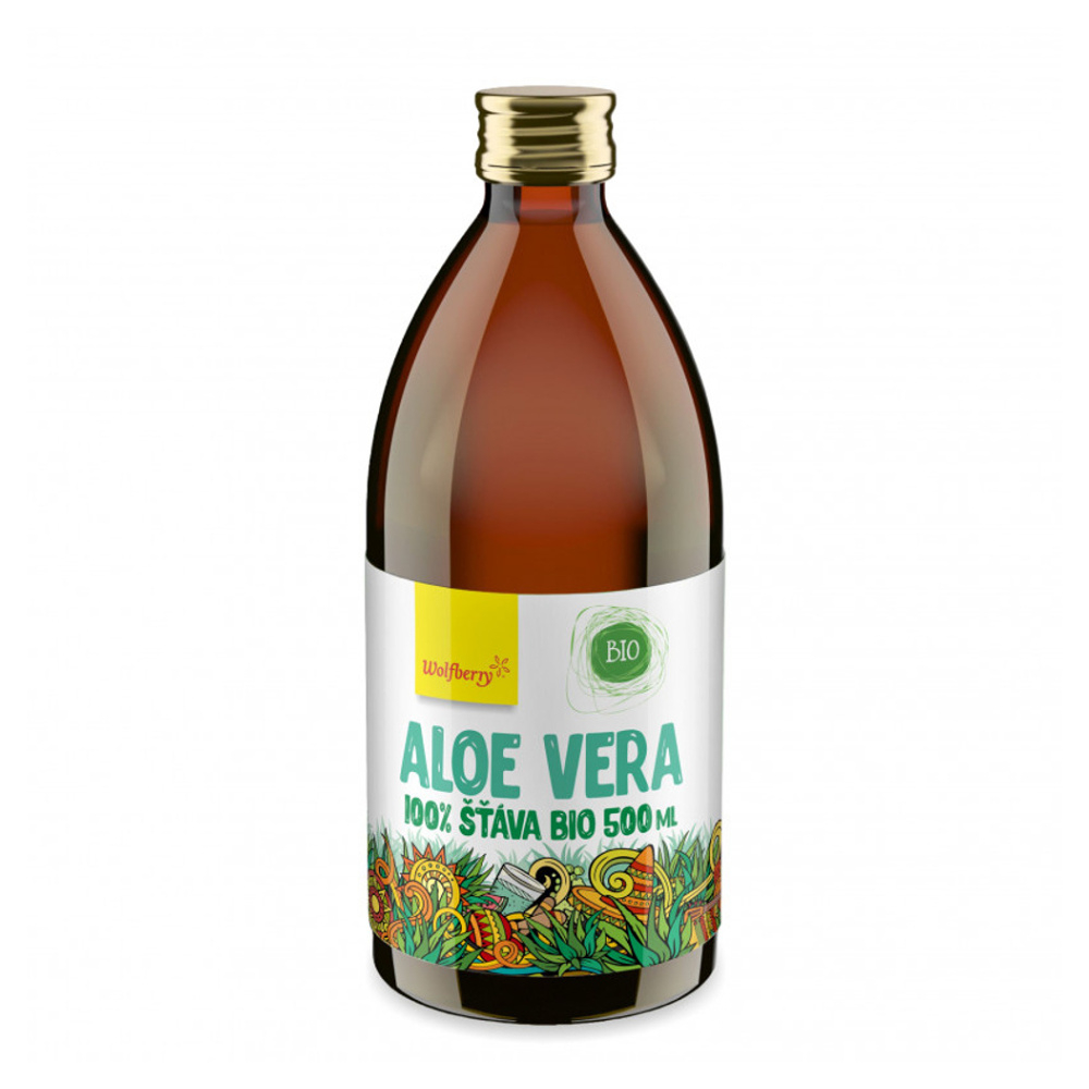 Levně WOLFBERRY Aloe vera šťáva 100% 500 ml BIO