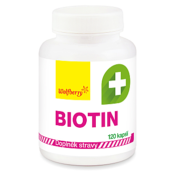 WOLFBERRY Biotin 120 kapslí (Vitamín B7, vitamín H, biotin) - Jednosložkové