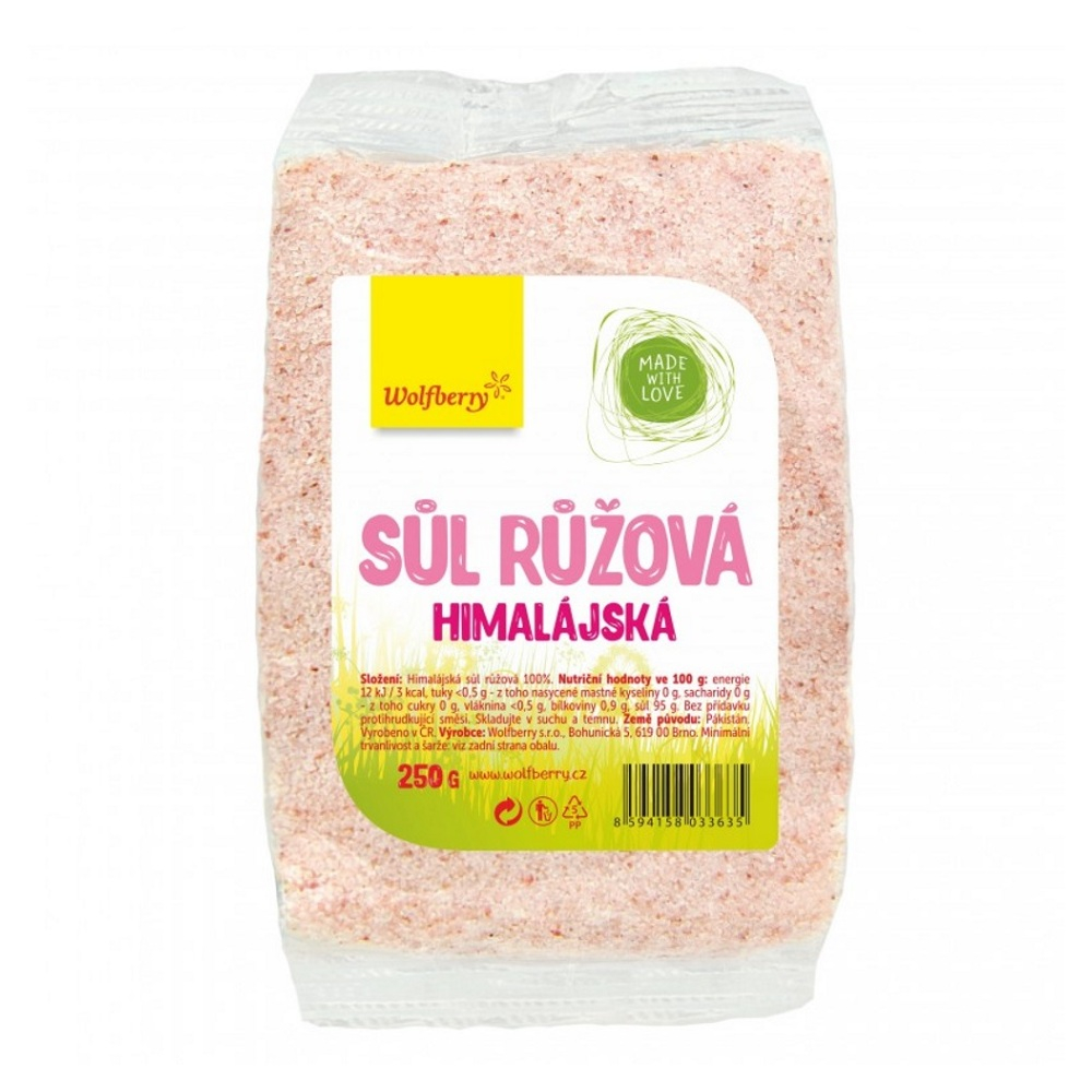 E-shop WOLFBERRY Himalájská sůl růžová jemná 250 g