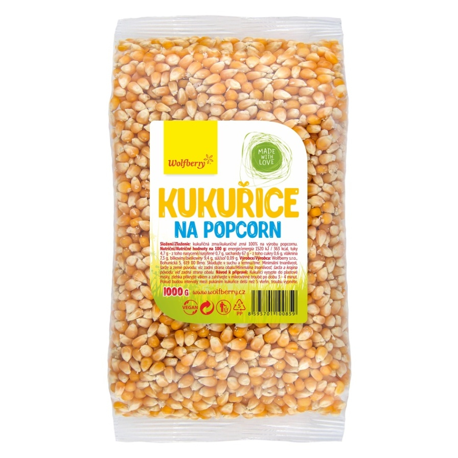E-shop WOLFBERRY Kukuřice na popcorn 1000 g