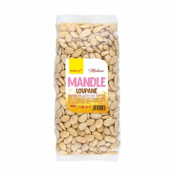 WOLFBERRY Mandle loupané medium 1000 g (Mandle) - Jednodruhové, Přírodní