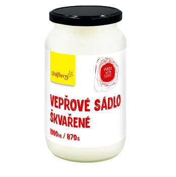 WOLFBERRY Sádlo škvařené vepřové 870 g (Živočišné tuky) - Jednodruhové