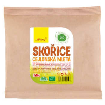 WOLFBERRY Skořice cejlonská mletá BIO 150 g (Koření a kořenící směsi) - BIO