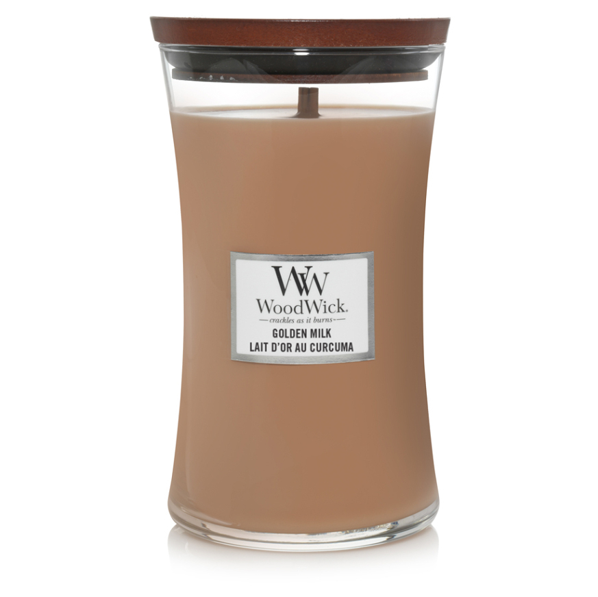 WOODWICK Svíčka velká sklo Golden Milk 609 g