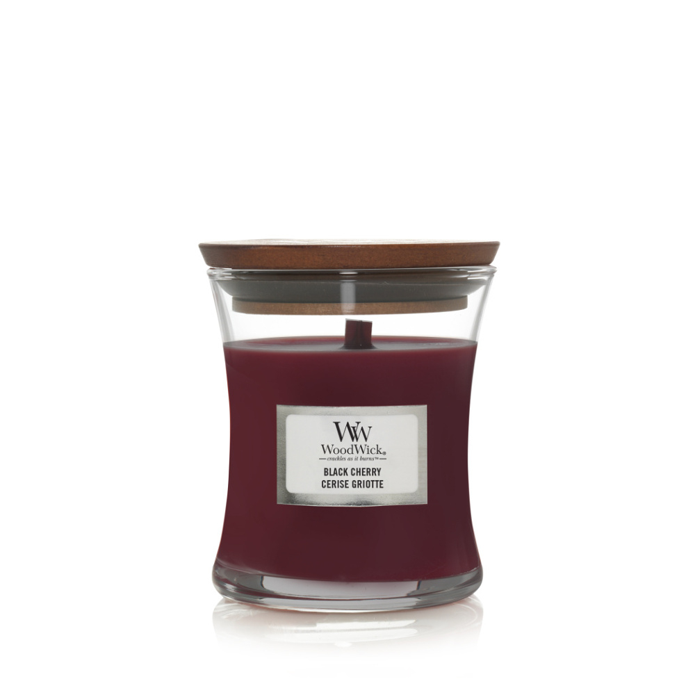 WOODWICK Vonná svíčka váza Black Cherry 85 g