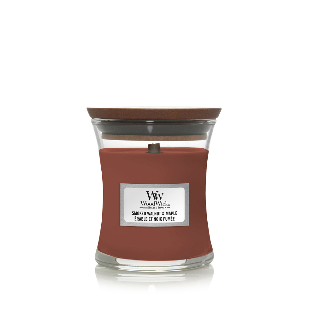 WOODWICK Vonná svíčka váza Smoked Walnut & Maple 85 g