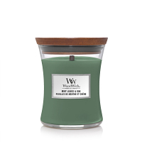 WOODWICK Vonná svíčka váza střední  Mint Leaves & Oak 275 g