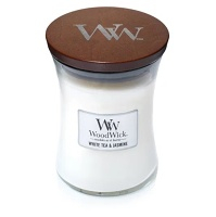 WOODWICK Vonná svíčka váza střední  White Tea & Jasmine 275 g