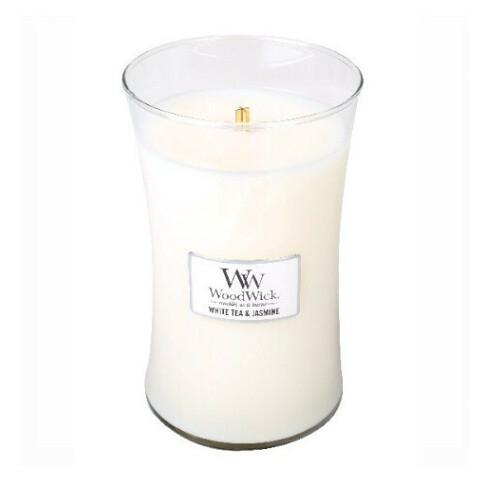 Levně WOODWICK Vonná svíčka váza velká White Tea & Jasmine 609,5 g