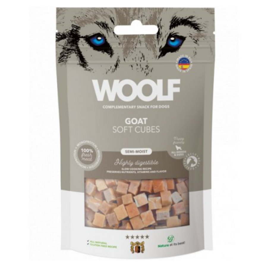 WOOLF Pamlsky pro psy soft cubes kozí 100 g