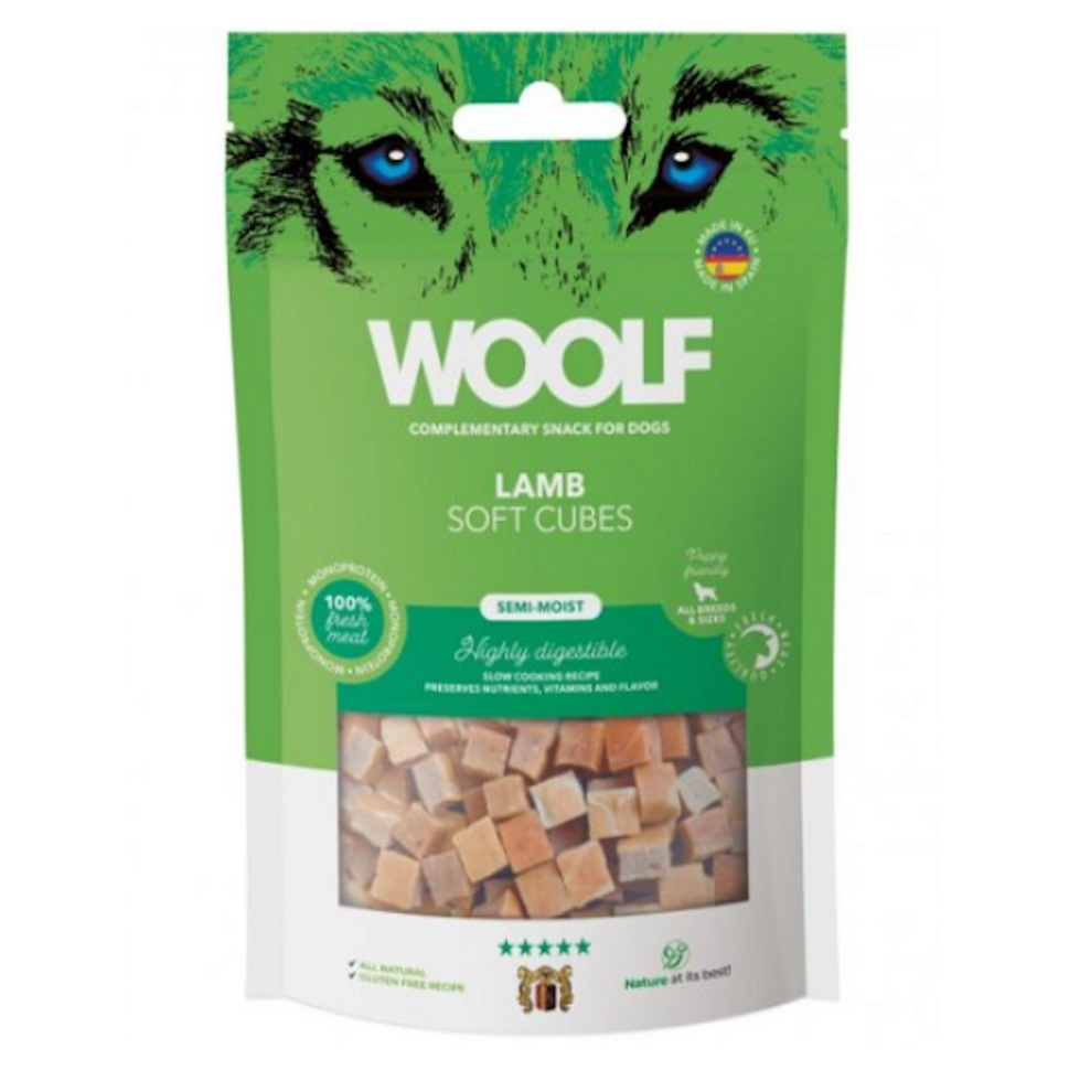 WOOLF Pamlsky pro psy soft cubes jehněčí 100 g