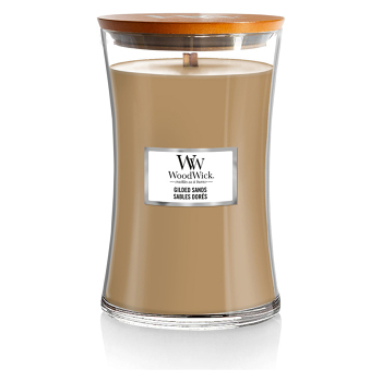 WOODWICK Vonná svíčka velká sklo Gilded Sands 609 g (Vonné svíčky) - Aromatické